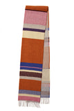 Wallace Sewell LAMBSWOOL STRIPE SCARVES -Strathay - AMBER ORANGE