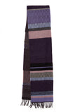 Wallace Sewell LAMBSWOOL STRIPE SCARVES -Strathay - ELDERBERRY PURPLE