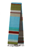 Wallace Sewell LAMBSWOOL STRIPE SCARVES -Strathay - VERDIGRIS TURQUOISE
