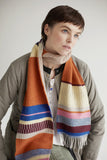 Wallace Sewell LAMBSWOOL STRIPE SCARVES -Strathay - AMBER ORANGE
