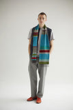 Wallace Sewell LAMBSWOOL STRIPE SCARVES -Strathay - VERDIGRIS TURQUOISE