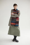 Wallace Sewell LAMBSWOOL STRIPE SCARVES -Strathay - Cinder DARK