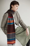 Wallace Sewell LAMBSWOOL STRIPE SCARVES -Strathay - Cinder DARK