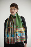 Wallace Sewell Silk and Lambswool scarves - Fritton - PARROT GREEN