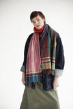 Wallace Sewell Lambswool wraps Pymoor - Cinnabar RED/PINK/NAVY