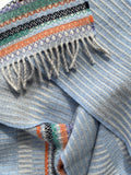 Wallace Sewell LAMBSWOOL TEXTURE SCARVES - Bothy - PERIWINKLE SKY
