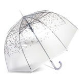 Rain Essentials 52" in Stick Umbrella // Silver Dots - “available in store only”