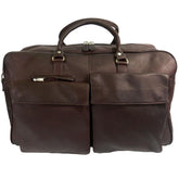 Prime Time Men's Leather Duffel Weekender Bag