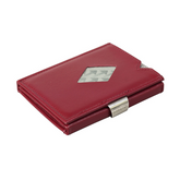 Exentri Classic Leather Wallet - Red - Laid