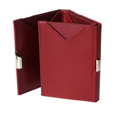 Exentri Classic Leather Wallet - Red - Fold