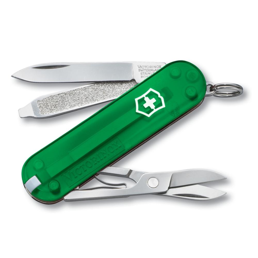 Swiss Army Classic SD Pocket Knife Transparent // Emerald – pertuttistore