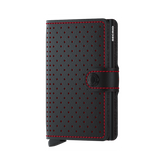 Miniwallet // Perforated Black-Red