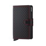 Miniwallet // Perforated Black-Red