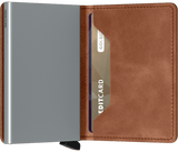 Slimwallet Vintage Cognac-Silver