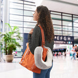 Quilted memory foam travel pillow