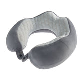 Quilted memory foam travel pillow