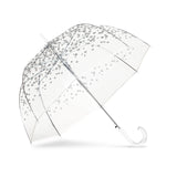 Rain Essentials 52" in Stick Umbrella // Silver Dots - “available in store only”