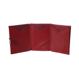 Exentri Classic Leather Wallet - Red- Unfold