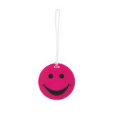 Smiley Face Rubber Tag // Pink