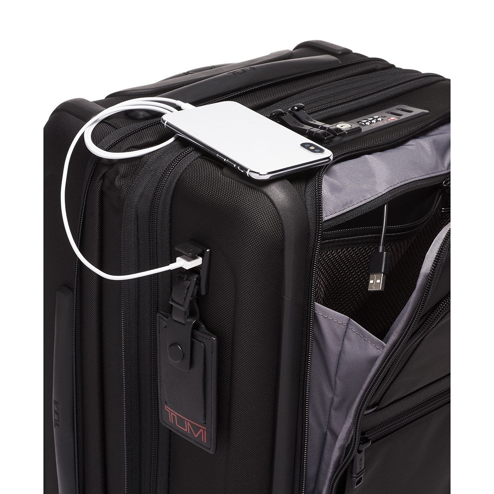 Alpha 3 International Expandable 4 Wheeled Carry-On Black