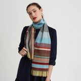 Wallace Sewell SILK AND LAMBSWOOL SCARVES // SKY