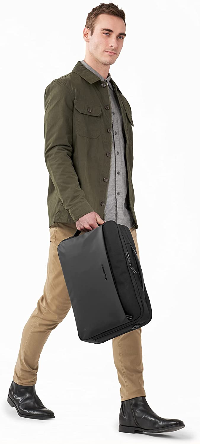 Hybrid Convertible Laptop Backpack Briefcase 17" Black pertuttistore