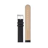LEATHER WATCH STRAP w/ STITCHING 16mm// Black