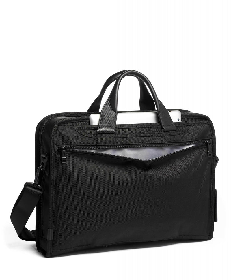 TUMI Expandable Laptop Brief 黒 Branded Tumi Expandable Organizer Laptop Brief Leather Black