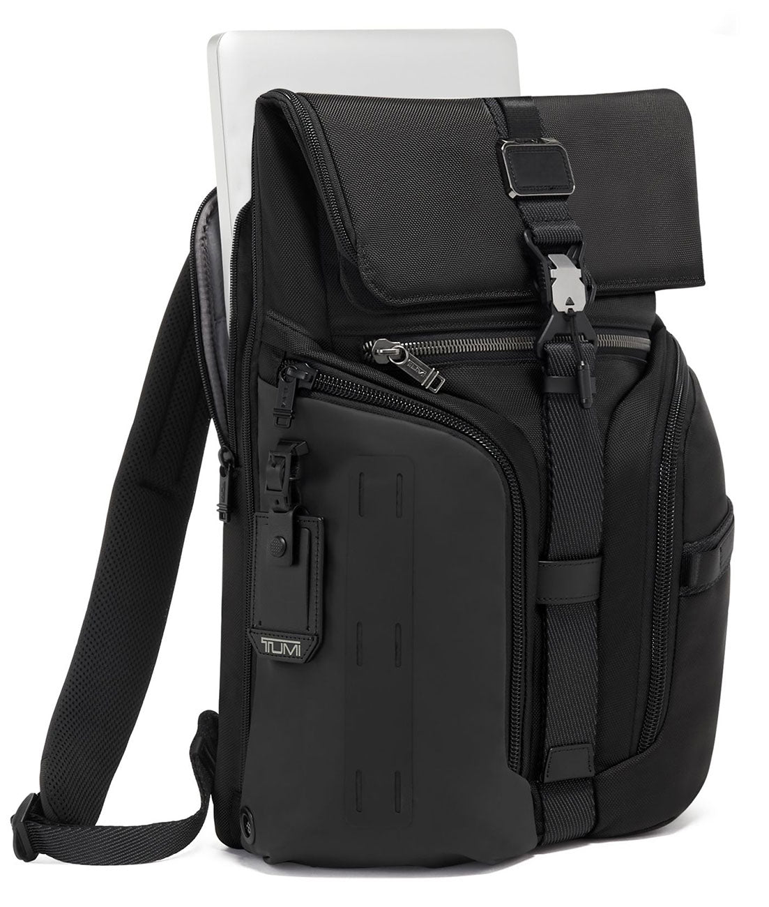 Alpha Bravo Black Logistics Flap Lid Backpack 15" // Black pertuttistore
