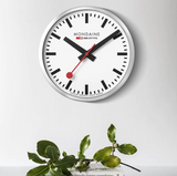 MONDAINE OFFICIAL SWISS RAILWAYS WALL CLOCK 40mm // Silver